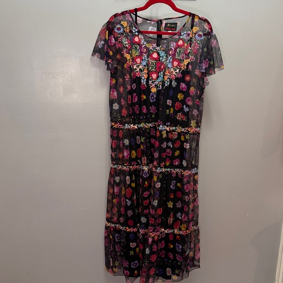 NWT JOHNNY WAS RHEIA TIERED MESH
DRESS XL - Picture 4 of 6
